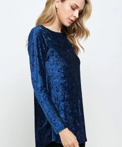 Jostar Velvet High And Low Top-360VT-LRD1-V001 Tops