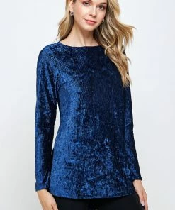 Jostar Velvet High And Low Top-360VT-LRD1-V001 Tops