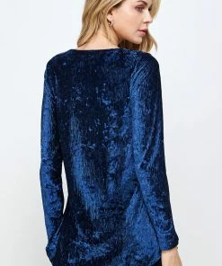 Jostar Velvet High And Low Top-360VT-LRD1-V001 Tops