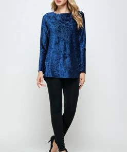 Jostar Velvet High And Low Top-360VT-LRD1-V001 Tops