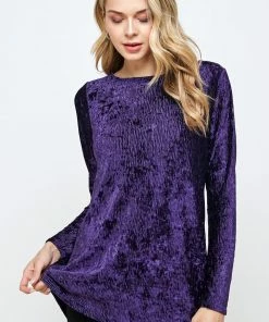 Jostar Velvet High And Low Top-360VT-LRD1-V001 Tops