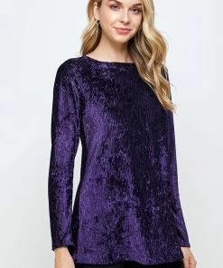 Jostar Velvet High And Low Top-360VT-LRD1-V001 Tops