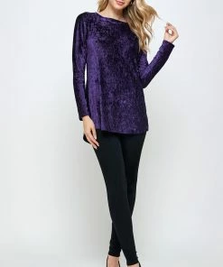 Jostar Velvet High And Low Top-360VT-LRD1-V001 Tops