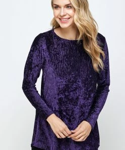 Jostar Velvet High And Low Top-360VT-LRD1-V001 Tops