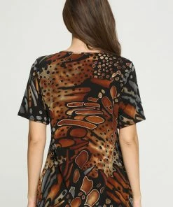 Jostar BNS Print Point V-NK Top-362BN-SRP1-W207 Short Sleeves