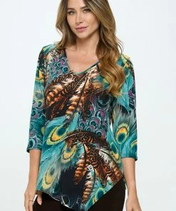 Jostar Online Tops HIT Point V-Neck Top-362HT-QRP1-W367