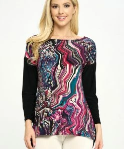 Jostar Tops HIT Hi-Low Contrast Tunic-366HT-LRP1-C-W223