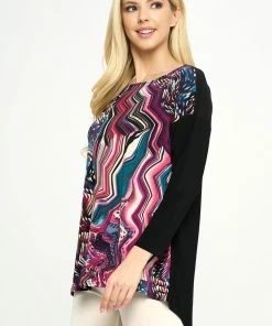 Jostar Tops HIT Hi-Low Contrast Tunic-366HT-LRP1-C-W223