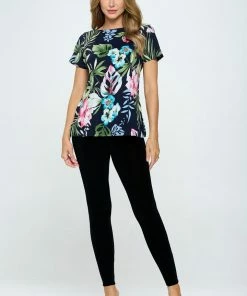 Jostar Online BG Boat Neck Short Sleeve Top Plus - 368BG-SXP1-W263 Tops