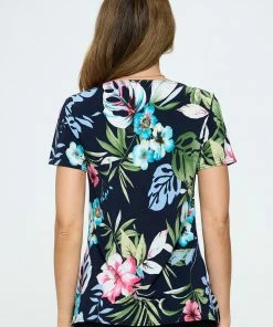 Jostar Online BG Boat Neck Short Sleeve Top Plus - 368BG-SXP1-W263 Tops