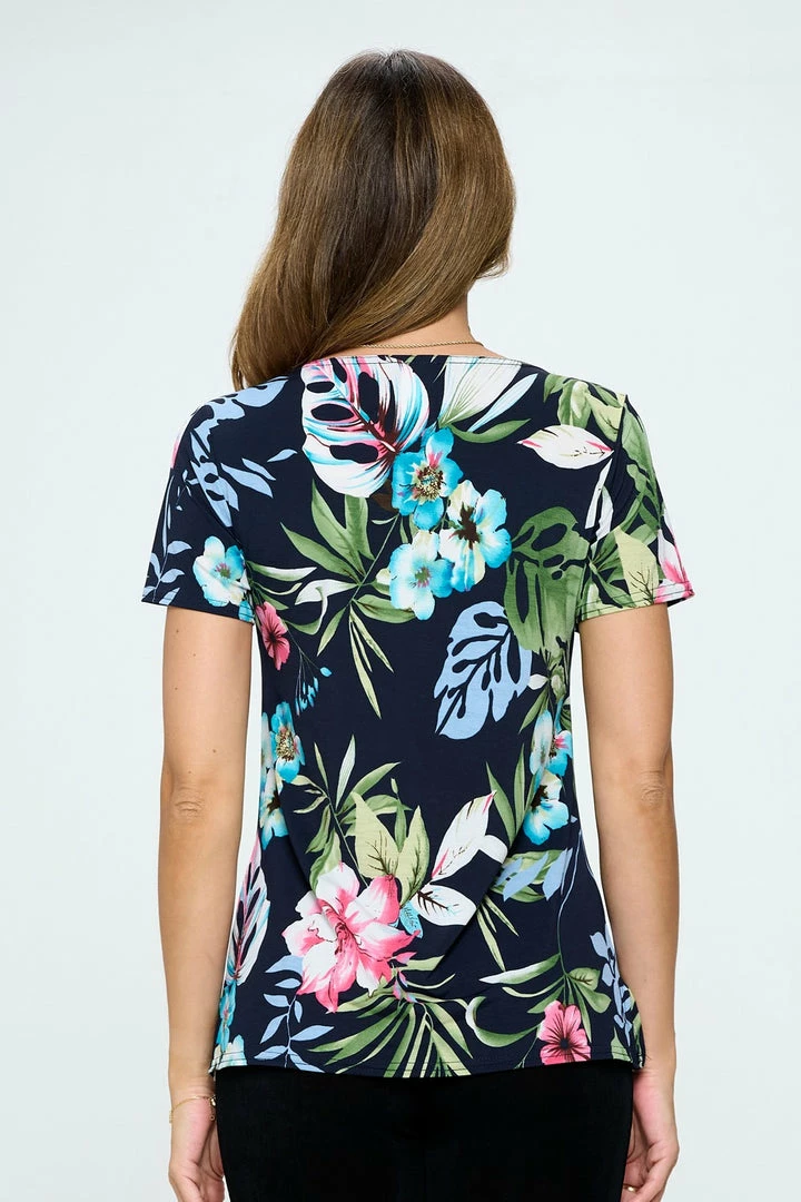 Jostar Online BG Boat Neck Short Sleeve Top Plus - 368BG-SXP1-W263 Tops