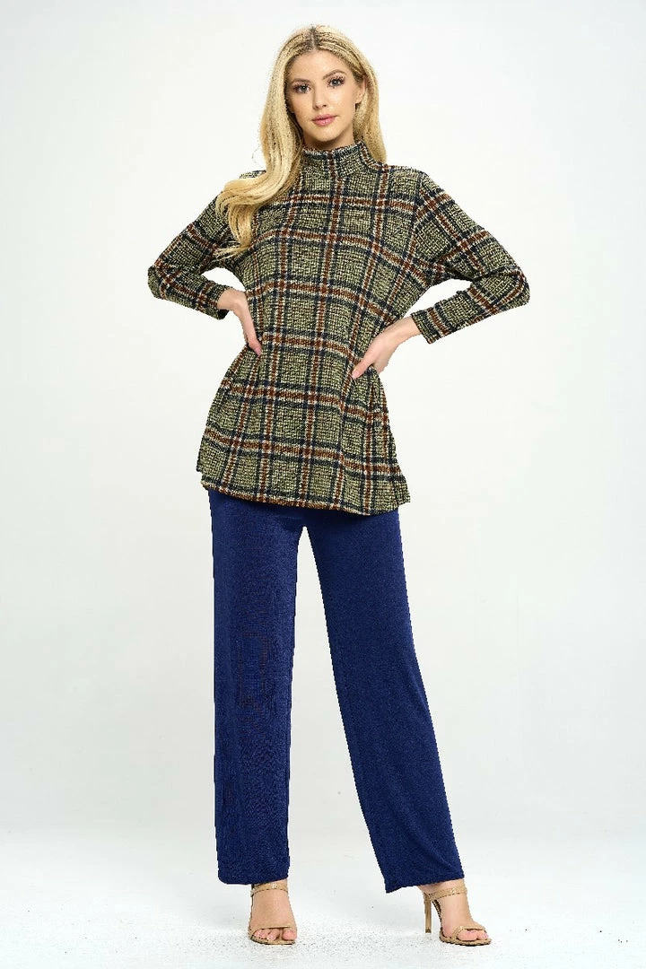 Jostar Miru Mock Neck Long Sleeve Top-369MU-LRP1-W335 Tops