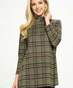 Jostar Miru Mock Neck Long Sleeve Top-369MU-LRP1-W335 Tops