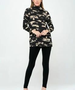 Jostar Mir Split Mock Neck Top-371MU-LRP1-F022