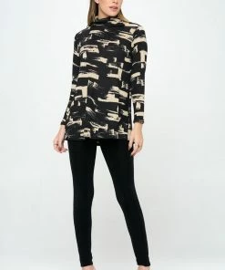 Jostar Mir Split Mock Neck Top-371MU-LRP1-F022