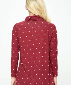 Jostar Mir Split Mock Neck Top-371MU-LRP1-W334 Tops