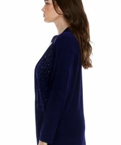 Jostar Women's Non Iron Drape Jacket Long Sleeve Rhinestones-400AY-LRS1-R-R079