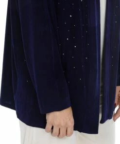 Jostar Women's Non Iron Drape Jacket Long Sleeve Rhinestones-400AY-LRS1-R-R079