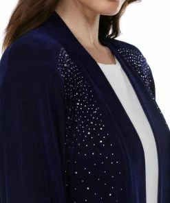Jostar Women's Non Iron Drape Jacket Long Sleeve Rhinestones-400AY-LRS1-R-R079