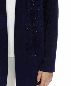 Jostar Women's Non Iron Drape Jacket Long Sleeve Rhinestones-400AY-LRS1-R-R079