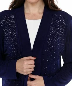 Jostar Women's Non Iron Drape Jacket Long Sleeve Rhinestones-400AY-LRS1-R-R079