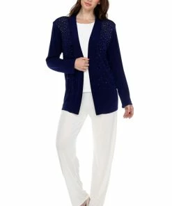 Jostar Women's Non Iron Drape Jacket Long Sleeve Rhinestones-400AY-LRS1-R-R079