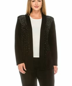 Jostar Women's Non Iron Drape Jacket Long Sleeve Rhinestones-400AY-LRS1-R-R079