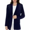 Jostar Women's Non Iron Drape Jacket Long Sleeve Rhinestones Plus Size-400AY-LX-R-R079 Non Iron ( Acetate )