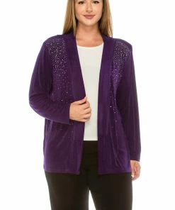 Jostar Women's Non Iron Drape Jacket Long Sleeve Rhinestones-400AY-LRS1-R-R079