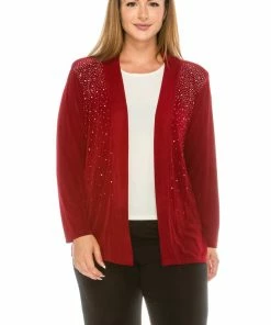 Jostar Women's Non Iron Drape Jacket Long Sleeve Rhinestones-400AY-LRS1-R-R079