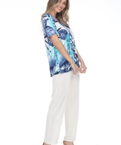 Jostar Tops Cascade Drop Short Sleeve Top-356HT-SRP1-W258