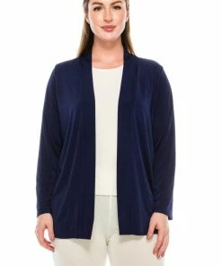 Jackets Jostar Women's Stretchy Drape Jacket Long Sleeve No Shoulder Pad Plus, 404BN-LX