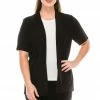 Jostar Women's Stretchy Drape Jacket Short Sleeve Plus No Shoulder Pad, 404BN-SX