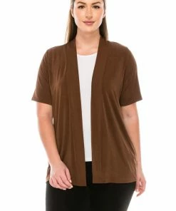 Jostar Women's Stretchy Drape Jacket Short Sleeve Plus No Shoulder Pad, 404BN-SX