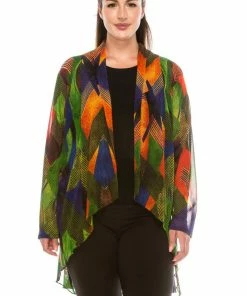 Jostar Women's Mesh Foil Vegas Jacket Long Sleeve Print, 424MF-LP-F024