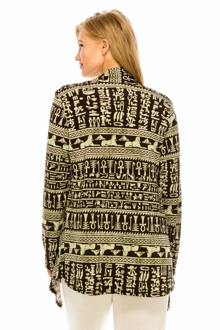 Jostar Women's Stretchy Print Mid Cut Jacket Long Sleeve Print Plus, 428BN-LXP-W164 Jackets