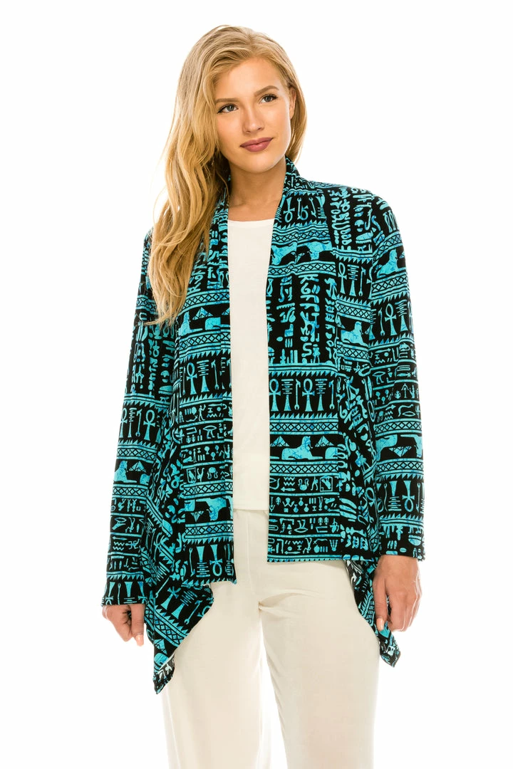 Jostar Women's Stretchy Print Mid Cut Jacket Long Sleeve Print Plus, 428BN-LXP-W164 Jackets