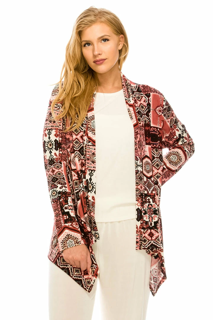 Jackets Jostar Women's Stretchy Print Mid Cut Jacket Long Sleeve Print-428BN-LRP1-W166