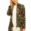 Jackets Jostar Women's Stretchy Print Mid Cut Jacket Long Sleeve Print, 428BN-LP-W167