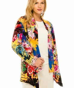 Jostar Women's Stretchy Print Mid Cut Jacket Long Sleeve Print Plus, 428BN-LXP-W169