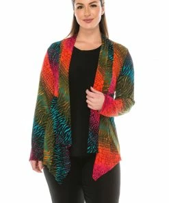 Jackets Jostar Women's Stretchy Print Mid Cut Jacket Long Sleeve Print-428BN-LRP1-W182