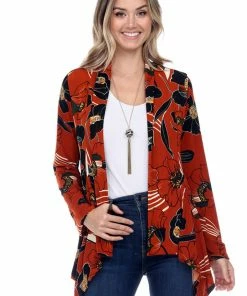 Jostar Women's Stretchy Print Mid Cut Jacket Long Sleeve Print-428BN-LRP1-W239