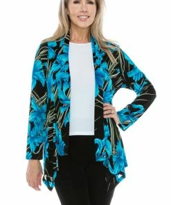 Jostar Women's Stretchy Print Mid Cut Jacket Long Sleeve Print, 428BN-LP-W683 Jackets
