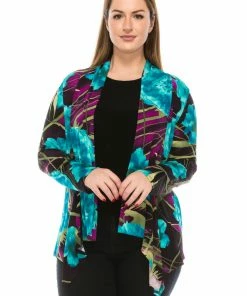 Jackets Jostar Women's Stretchy Print Mid Cut Jacket Long Sleeve Print Plus, 428BN-LXP-W087