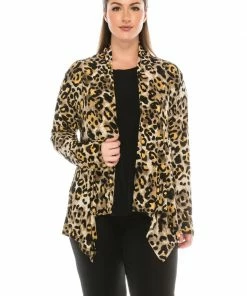 Jackets Jostar Women's Stretchy Print Mid Cut Jacket Long Sleeve Print Plus, 428BN-LXP-W088