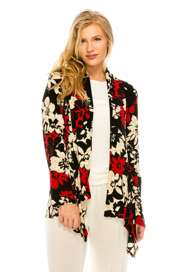 Jackets Jostar Women's Stretchy Print Mid Cut Jacket Long Sleeve Print Plus, 428BN-LXP-W088