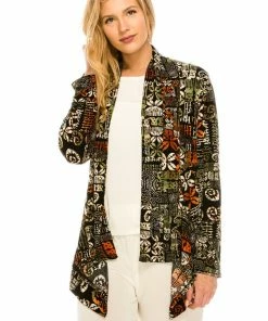 Jostar Women's Stretchy Print Mid Cut Jacket Long Sleeve Print Plus, 428BN-LXP-W166
