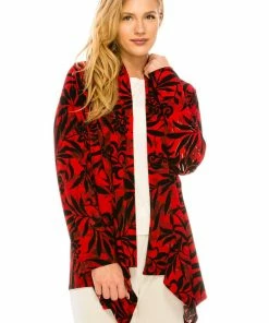 Jackets Jostar Women's Stretchy Print Mid Cut Jacket Long Sleeve Print Plus, 428BN-LXP-W171