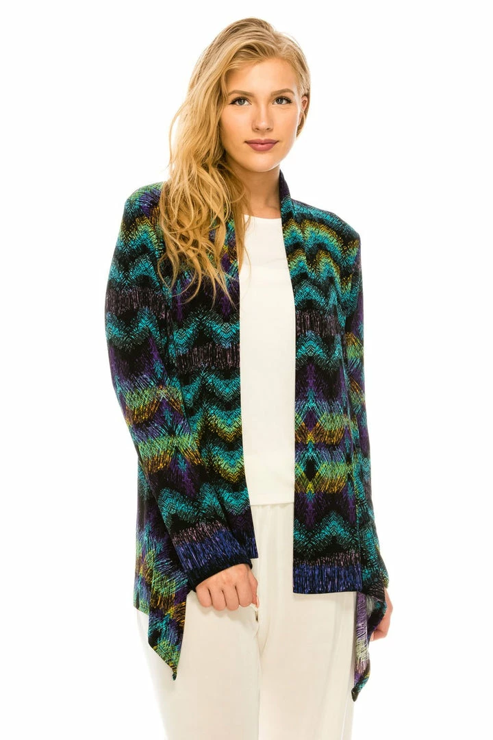 Jostar Women's Stretchy Print Mid Cut Jacket Long Sleeve Print Plus, 428BN-LXP-W173