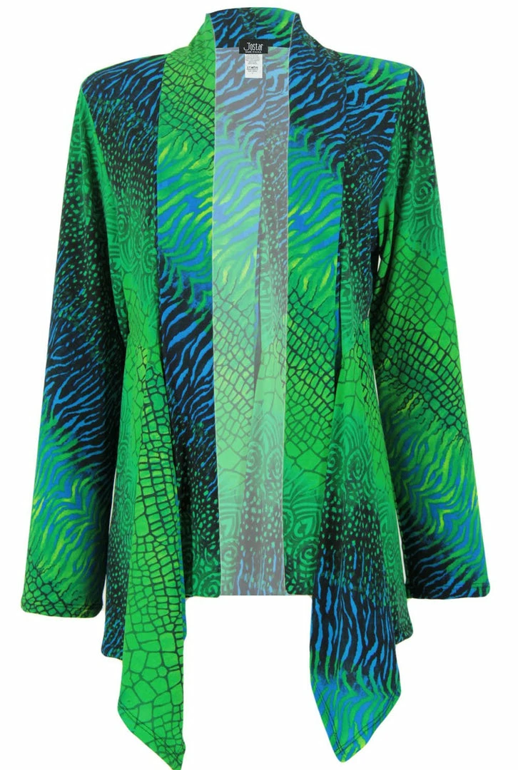 Jostar Women's Stretchy Print Mid Cut Jacket Long Sleeve Print Plus, 428BN-LXP-W176